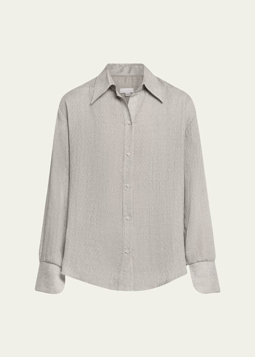 Andine Button-Down Gauze Blouse