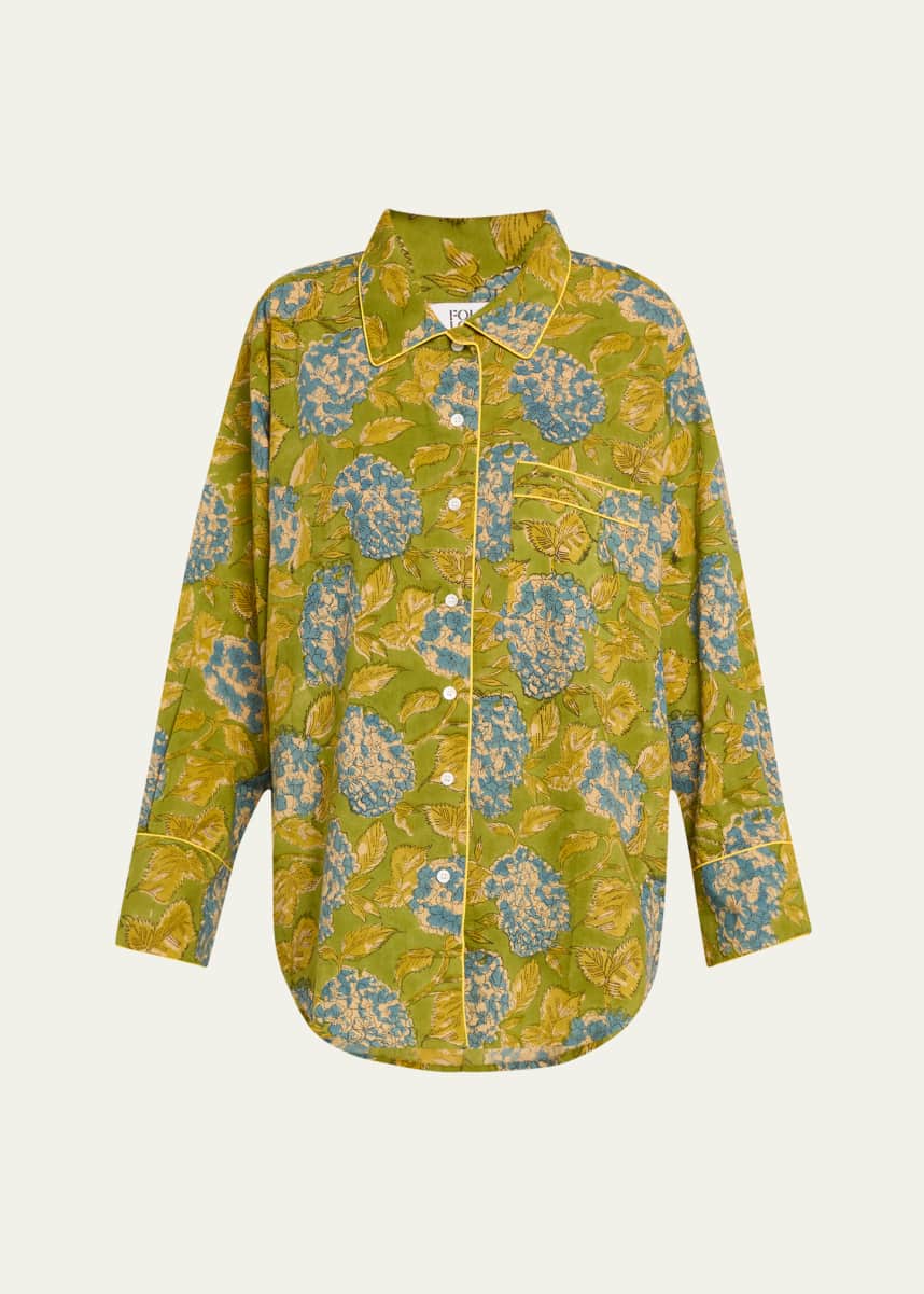 Folkloore Floral-Print Cotton Pajama Set
