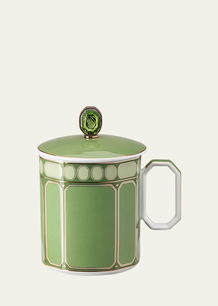 SWAROVSKI Signum Mug with Lid, Fern Green