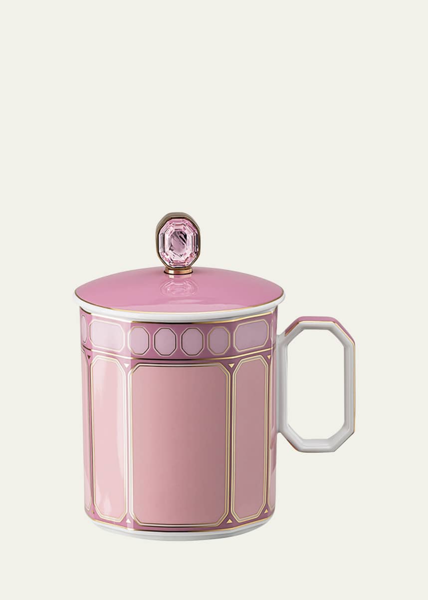 SWAROVSKI Signum Mug with Lid, Rose Pink