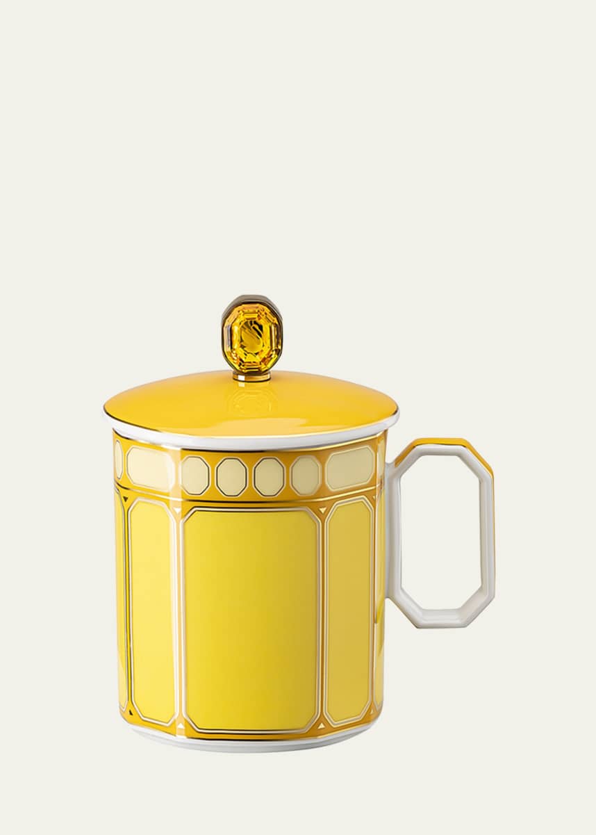 SWAROVSKI Signum Mug with Lid, Jonquil Yellow