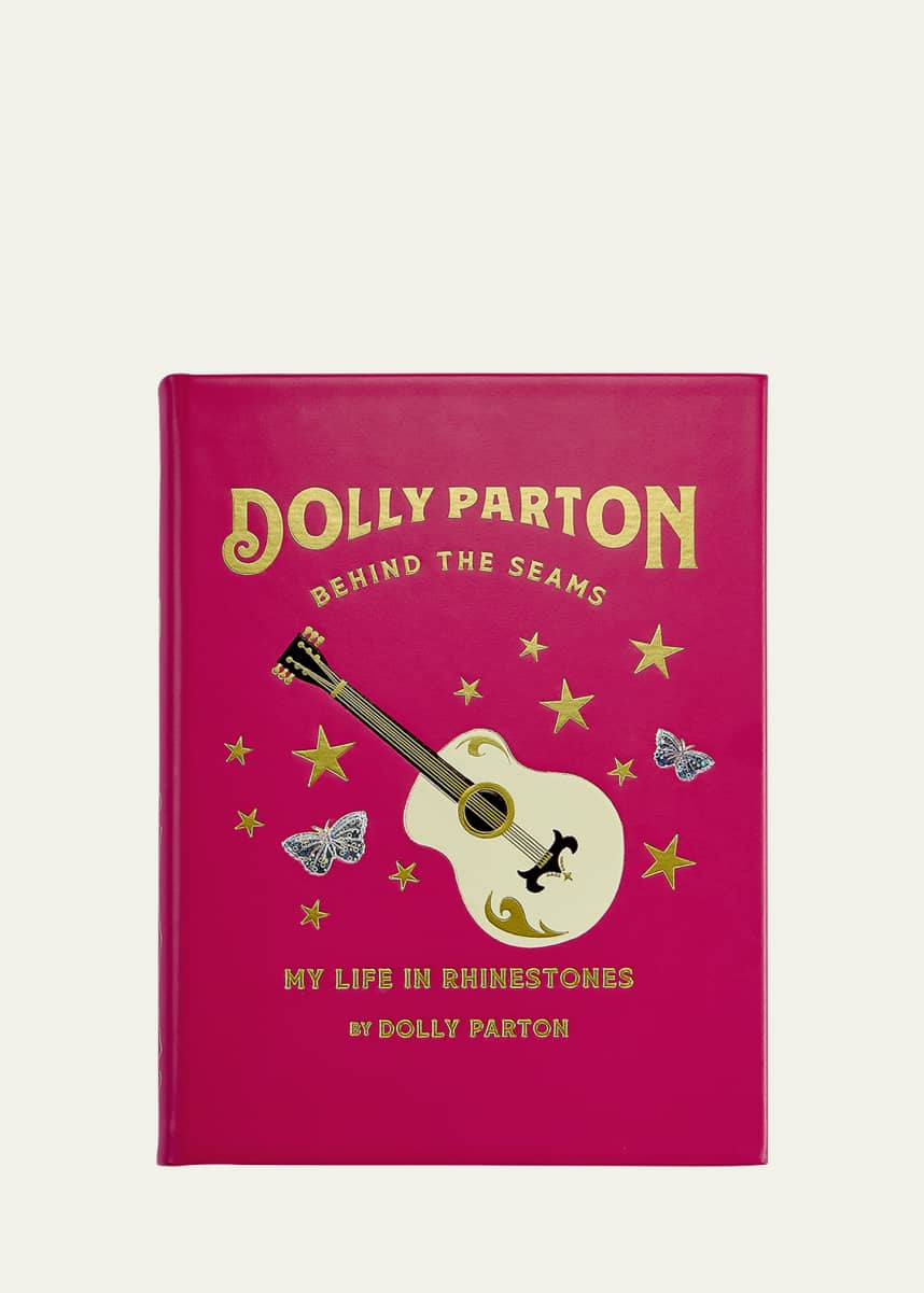 Graphic Image "Behind the Seams: My Life in Rhinestones" Leather-Bound Book by Dolly Parton, Personalized