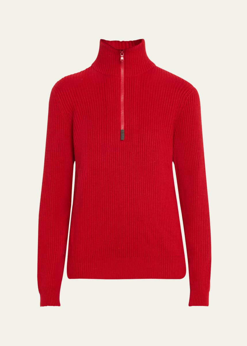 Brunello Cucinelli Quarter Zip Cashmere Sweater