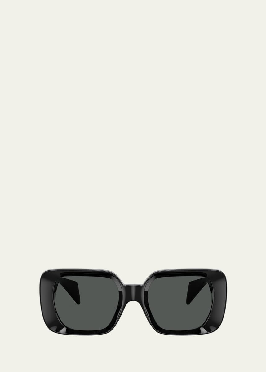 Versace Medusa Rectangle Plastic Sunglasses