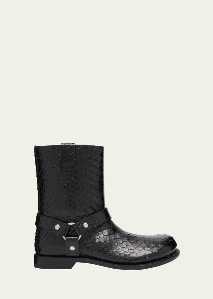 Loewe Campo Python Harness Biker Booties