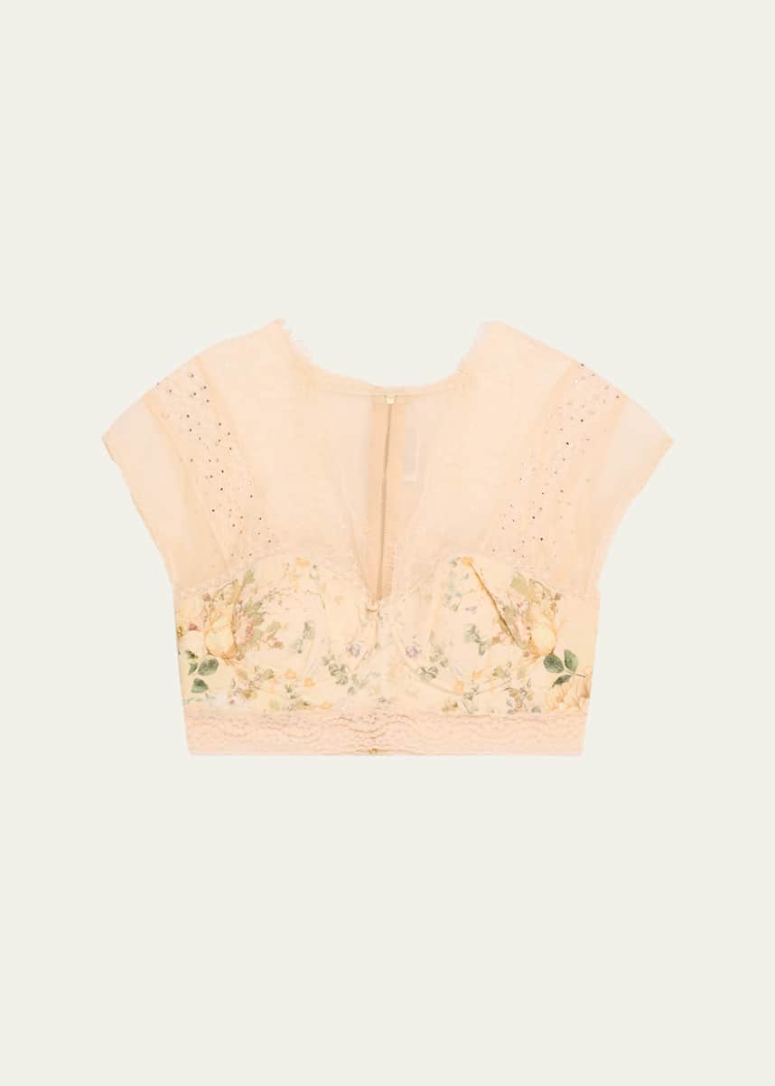 Camilla Adorned in Antiquity Lace Splice Top