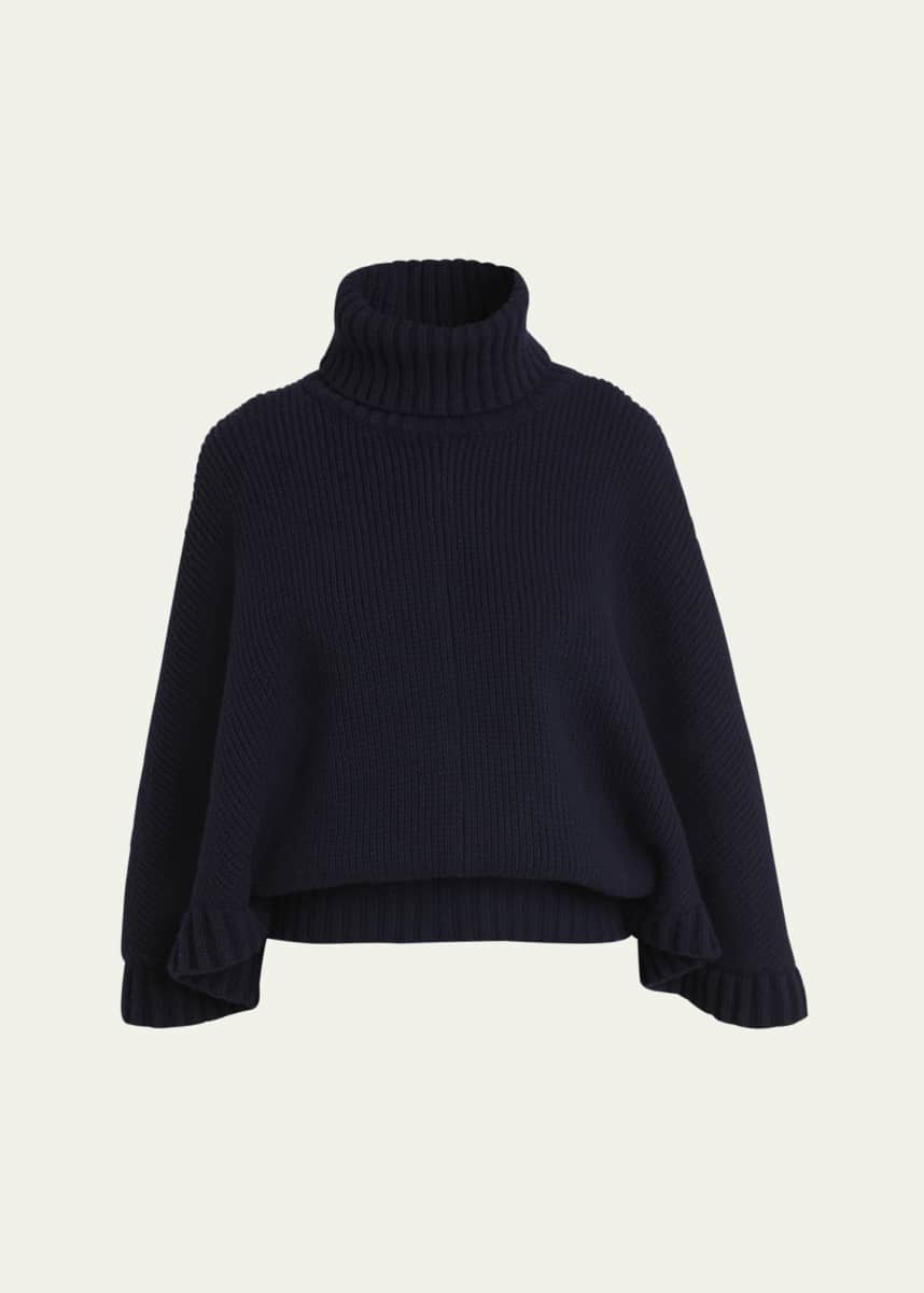 Chloe Boxy Wool Cashmere Turtleneck Sweater