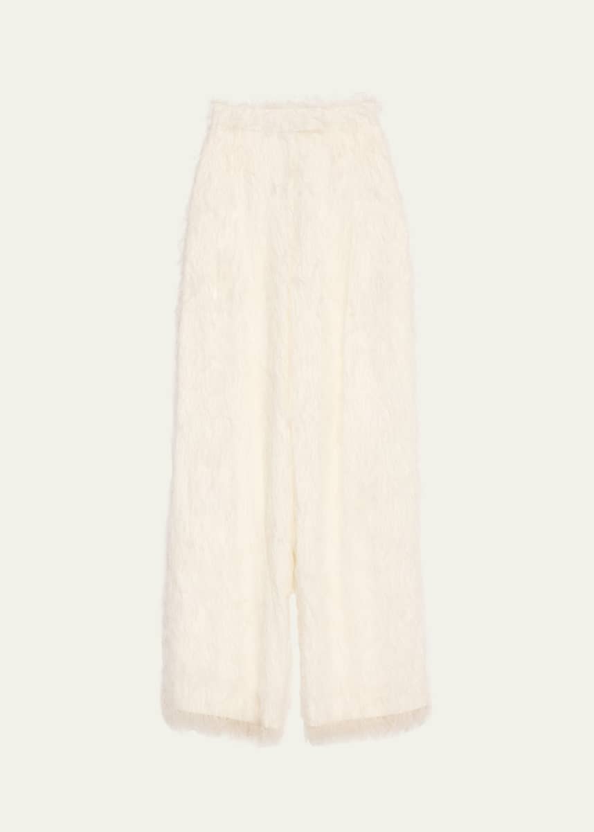 Oscar de la Renta Fringe Fil Coupe Wide Leg Pants