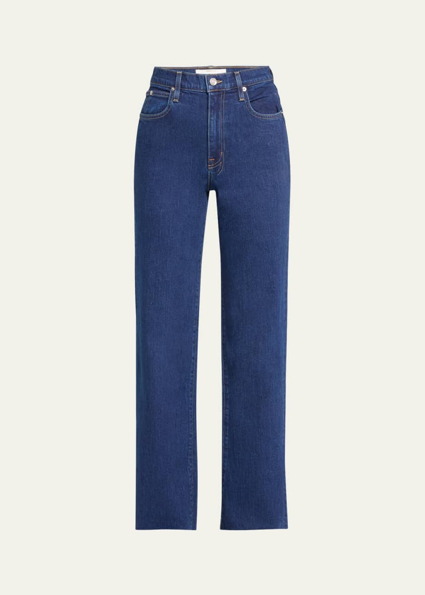 SLVRLAKE Grace Wide-Leg Raw Hem Jeans