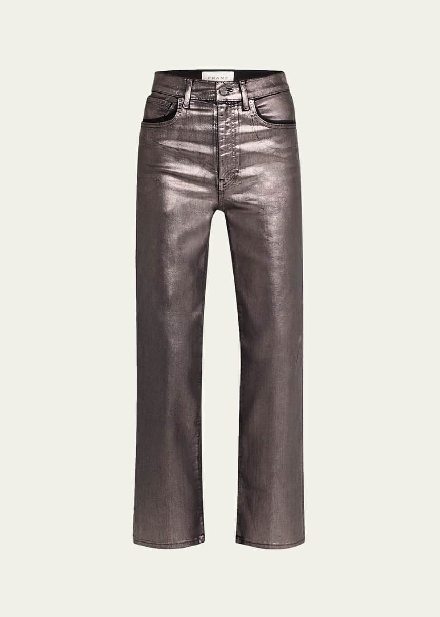 FRAME Le Sleek Straight Coated Jeans