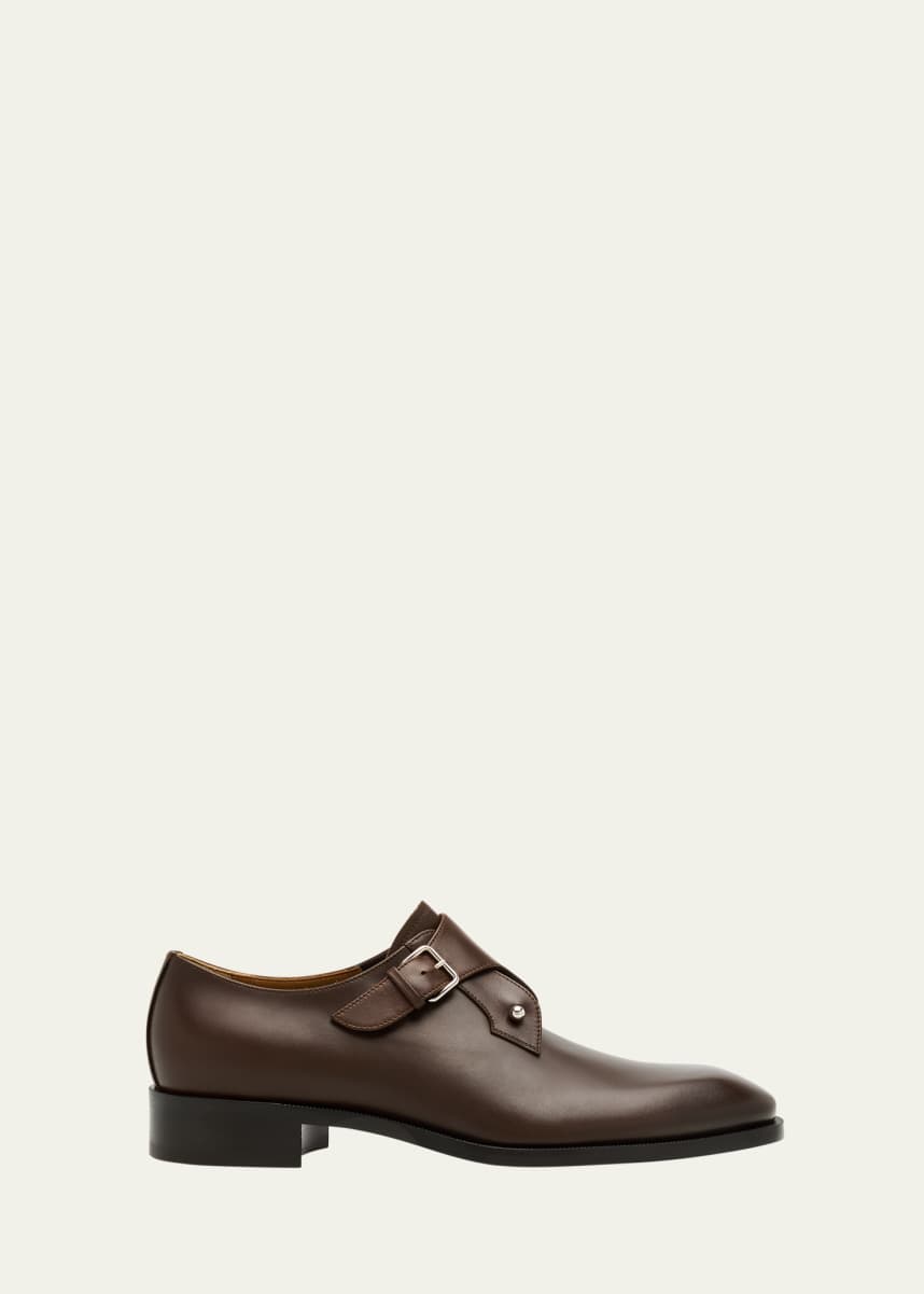 Christian Louboutin Men's Chambeli Monk-Strap Leather Loafers