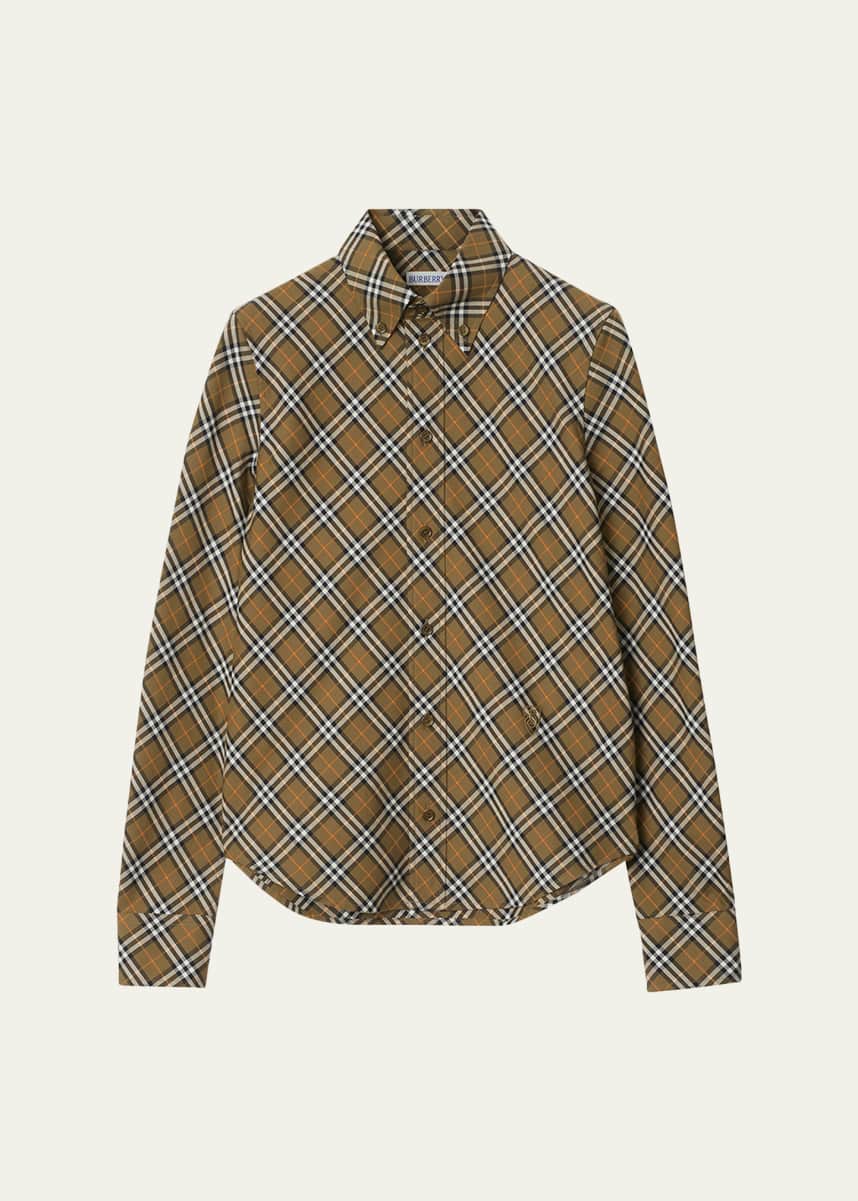 Burberry Shrunken Check Button-Down Shirt