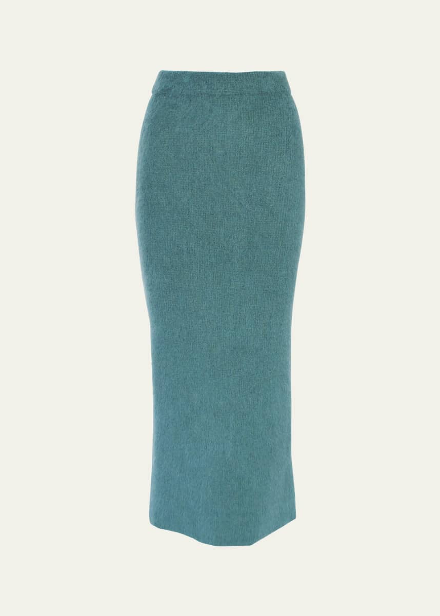 Aisling Camps Brushed Mohair Pencil Midi Skirt