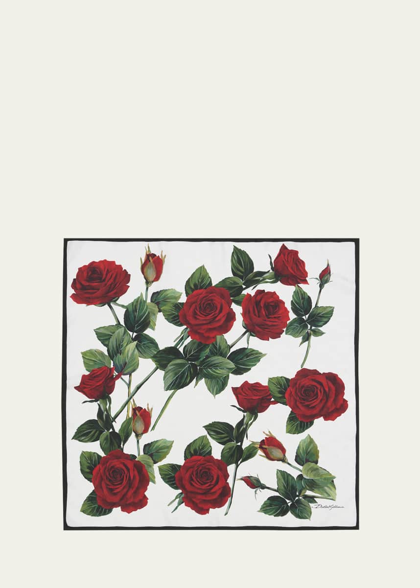 Dolce&Gabbana All-Over DG Jacquard Silk Square Scarf