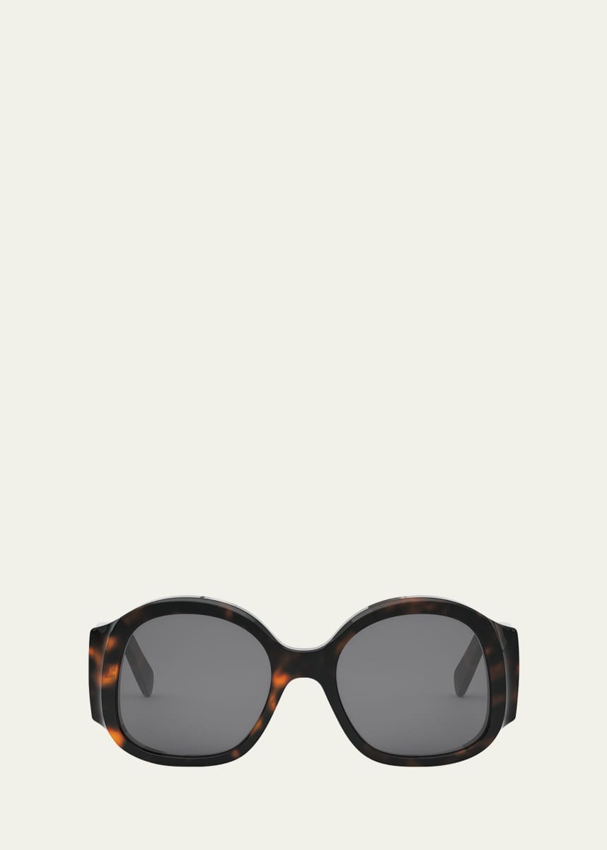 Celine Max Triomphe Round Acetate Sunglasses