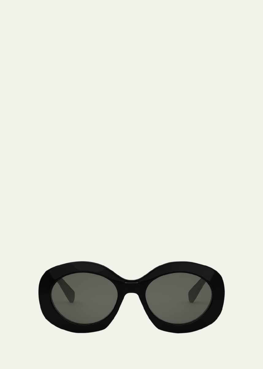 Celine Triomphe Round Acetate Sunglasses