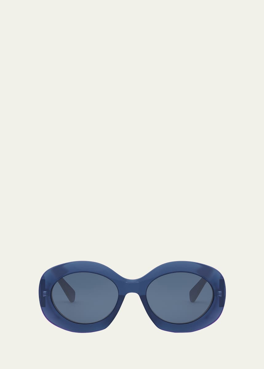 Celine Triomphe Round Acetate Sunglasses