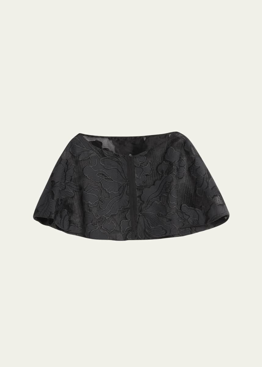 Lela Rose Guipure Lace Reversible Capelet