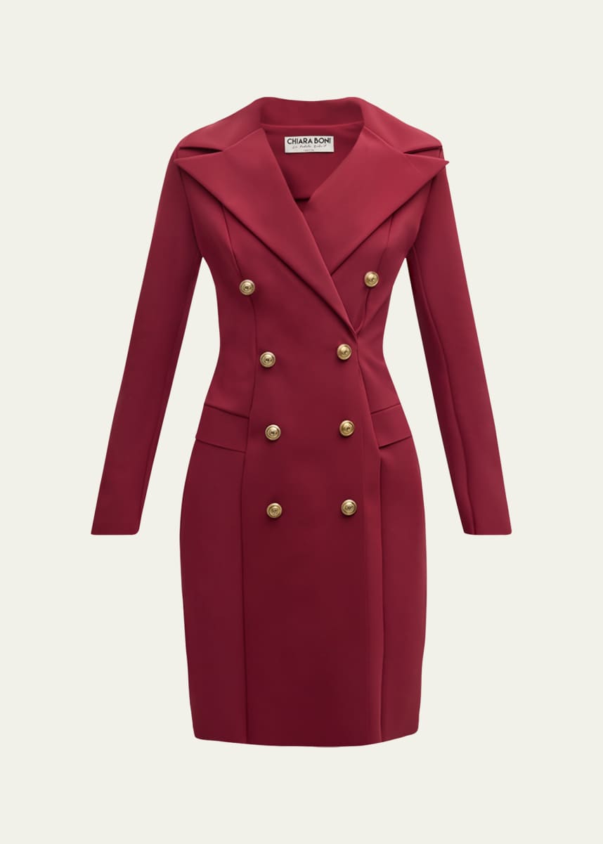 Chiara Boni La Petite Robe Double-Breasted Blazer Dress