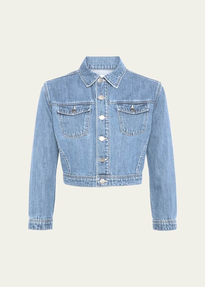 L'Agence Koda Cropped Denim Jacket