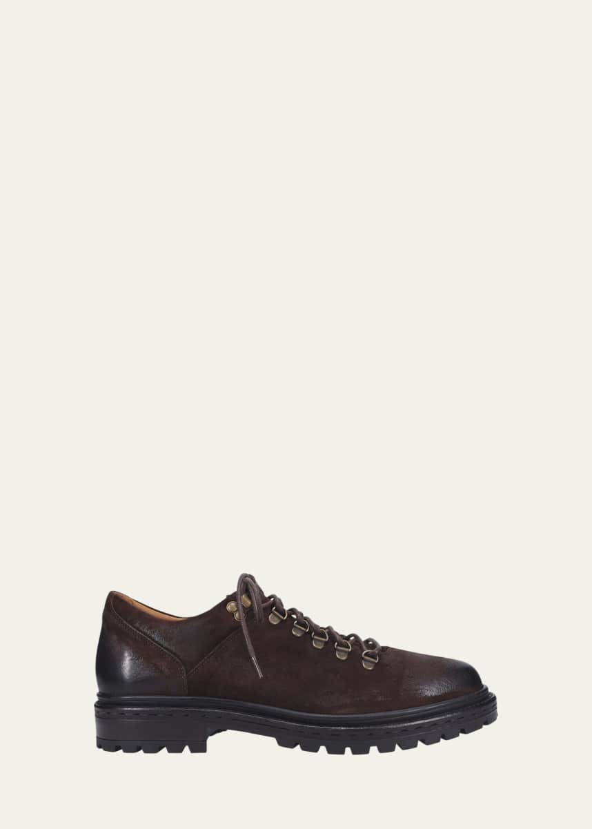 Ron White Men's Kelly Distressed Oiled Suede Oxfords