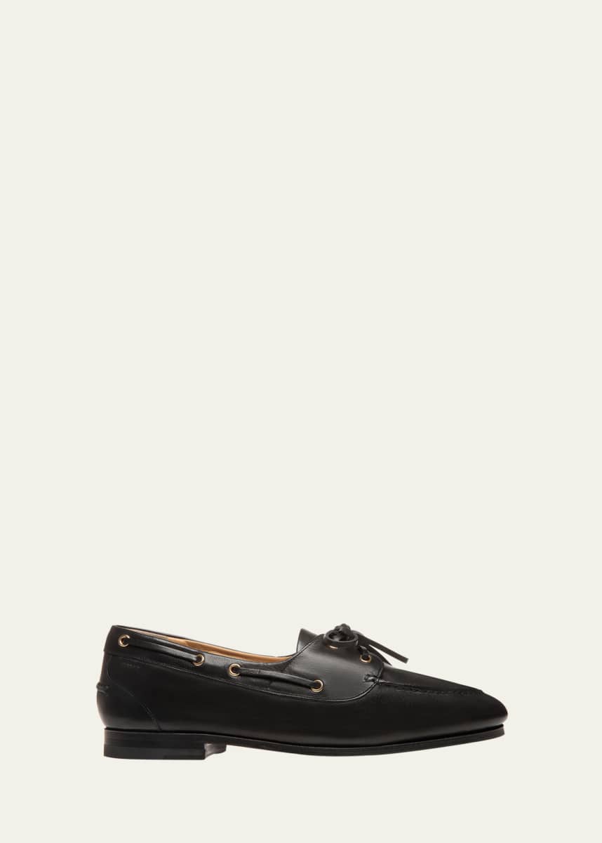 Bally Men's Pathy Leather Boat Shoes