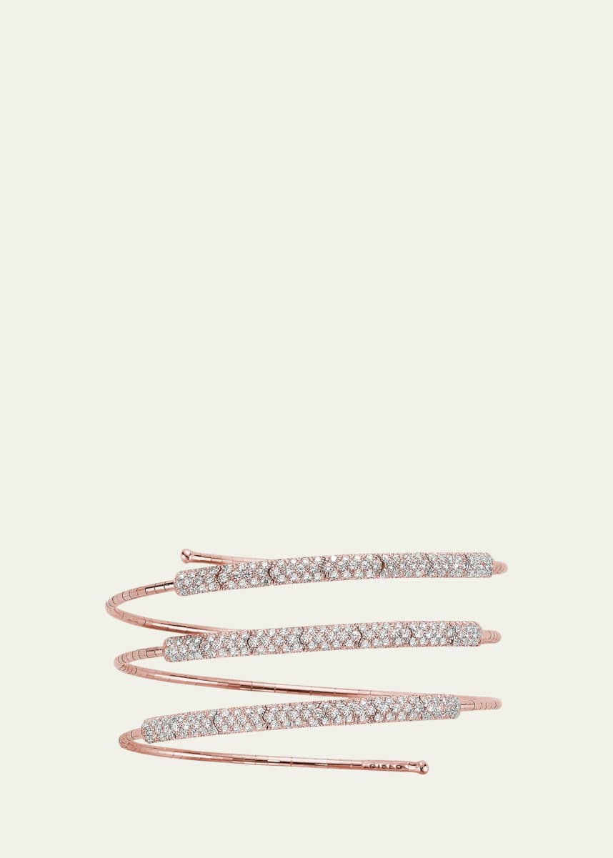 Mattia Cielo 18K Rose Gold and Titanium 255 Natural Diamond Wrap Bracelet