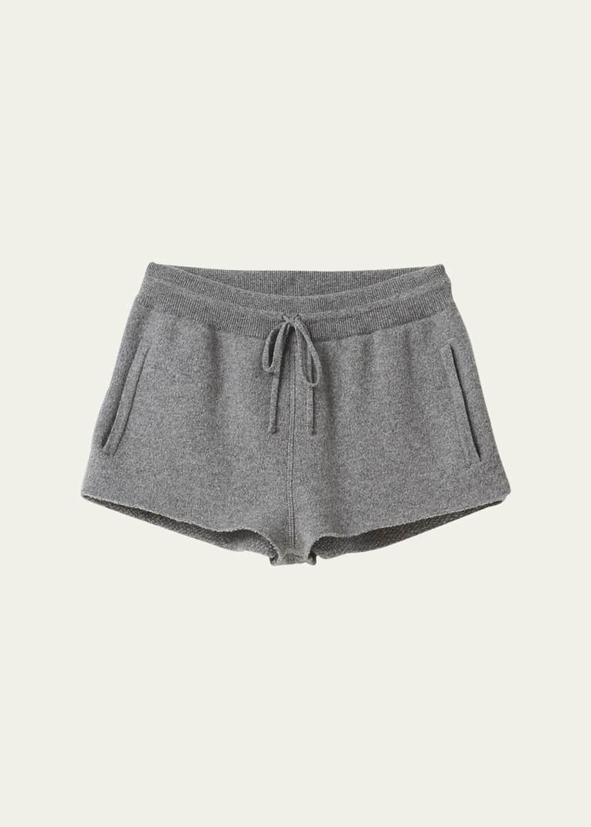 Miu Miu Logo Mini Shorts With Elastic Waistband And Tie