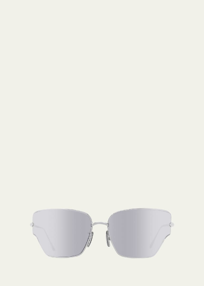 Loewe Signature Metal & Nylon Shield Sunglasses