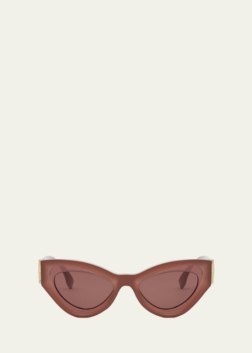 Fendi FF Diamond Logo Acetate Cat-Eye Sunglasses