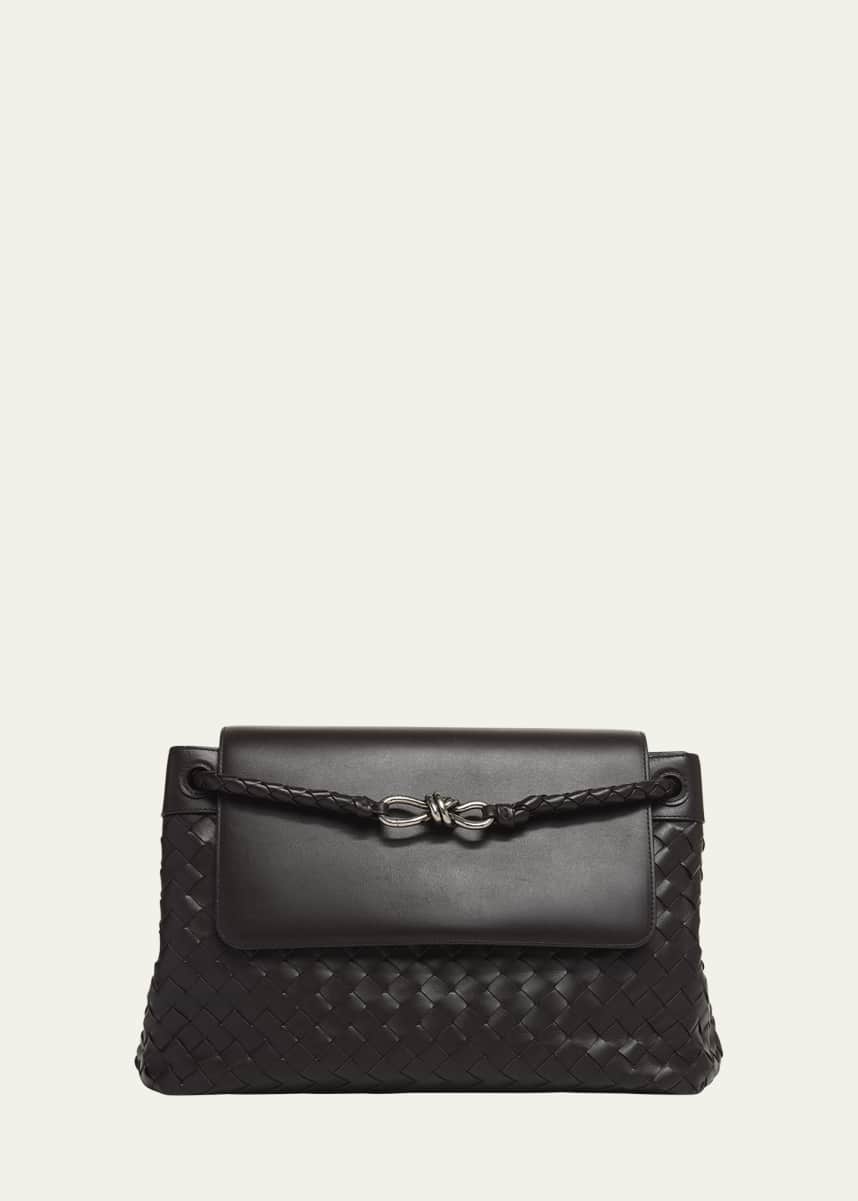 Bottega Veneta Men's Andiamo Medium Intrecciato Leather Messenger Bag