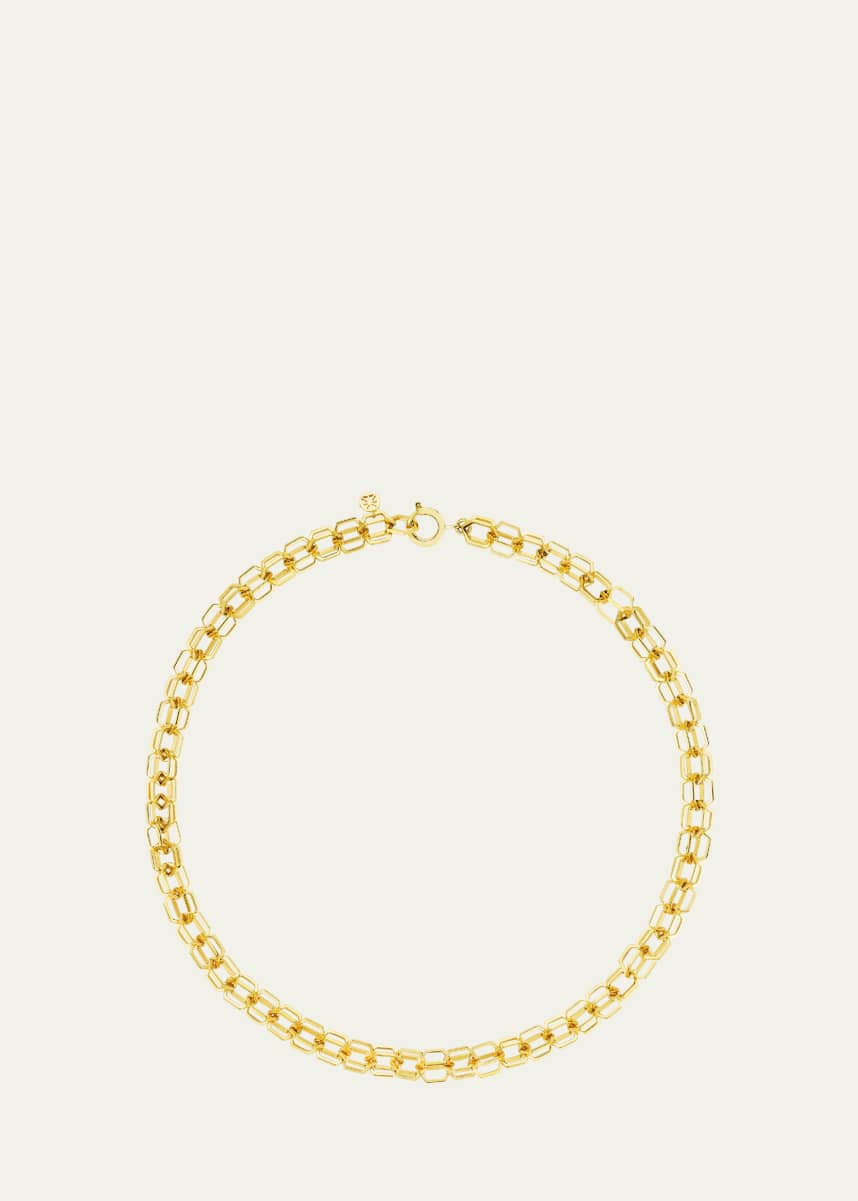 CADAR 18K Gold B HOME Medium 10mm Link Necklace, 15-17"L