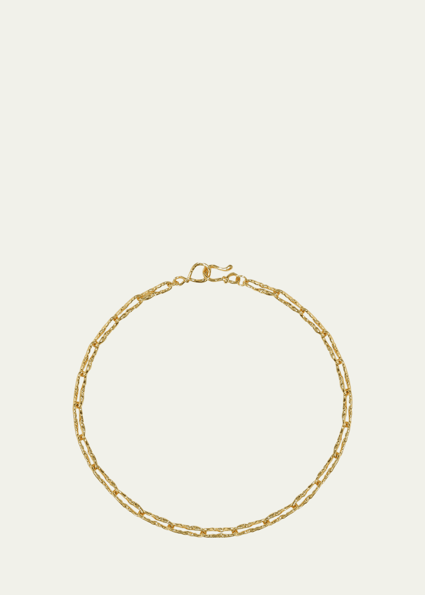 Alexis Bittar Brut Gold Twisted Link Necklace, 16"L