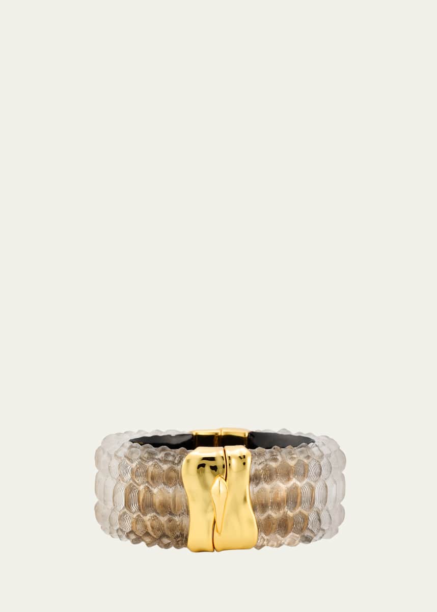 Alexis Bittar Serpent Lucite Wide Hinge Bracelet