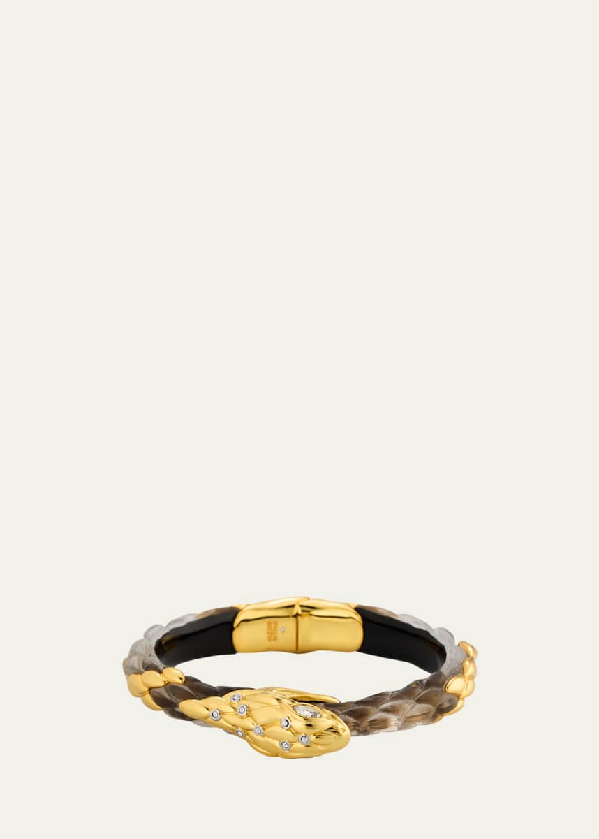 Alexis Bittar Serpent Lucite Hinge Bracelet, Desert