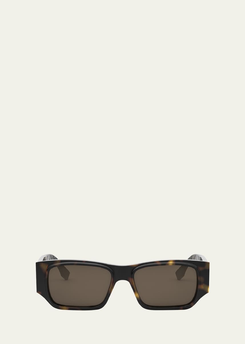 Fendi Men's FF Squared Rectangle Sunglasses