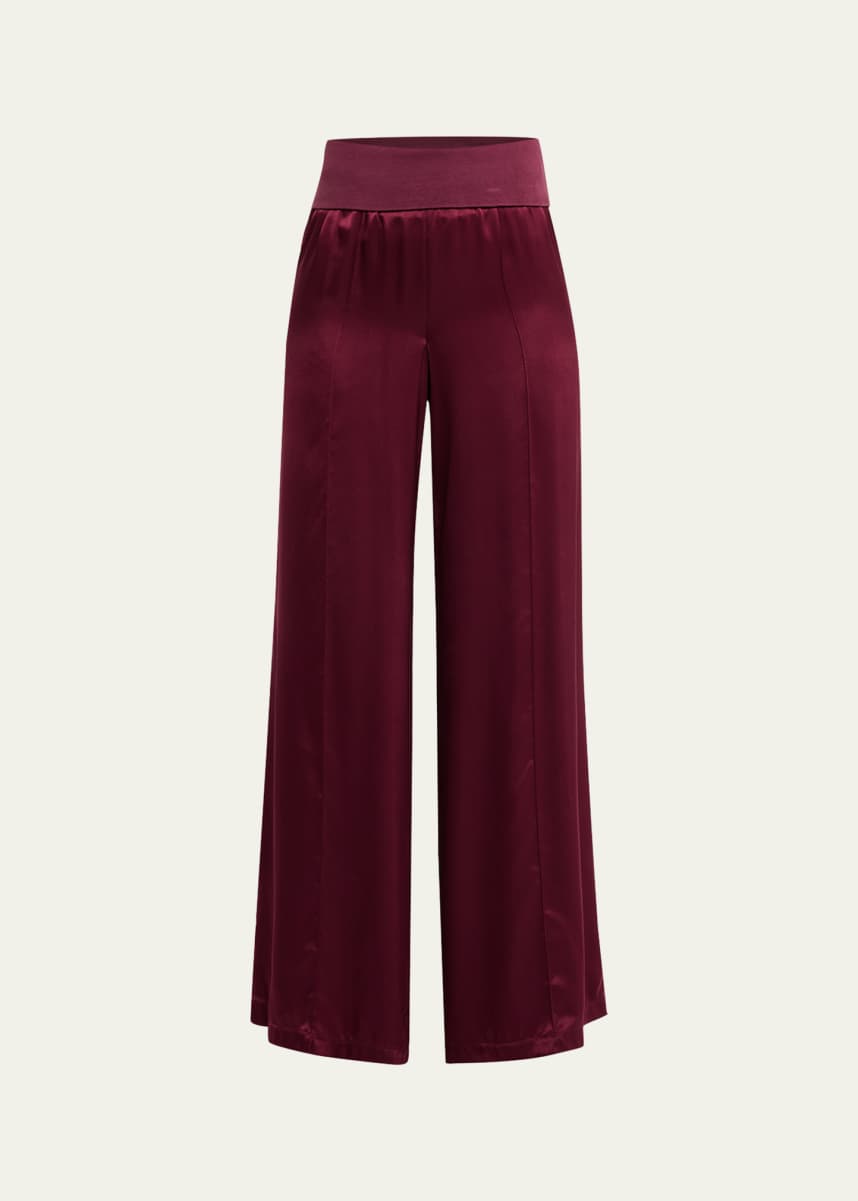 ATM Anthony Thomas Melillo Silk Charmeuse Palazzo Pants