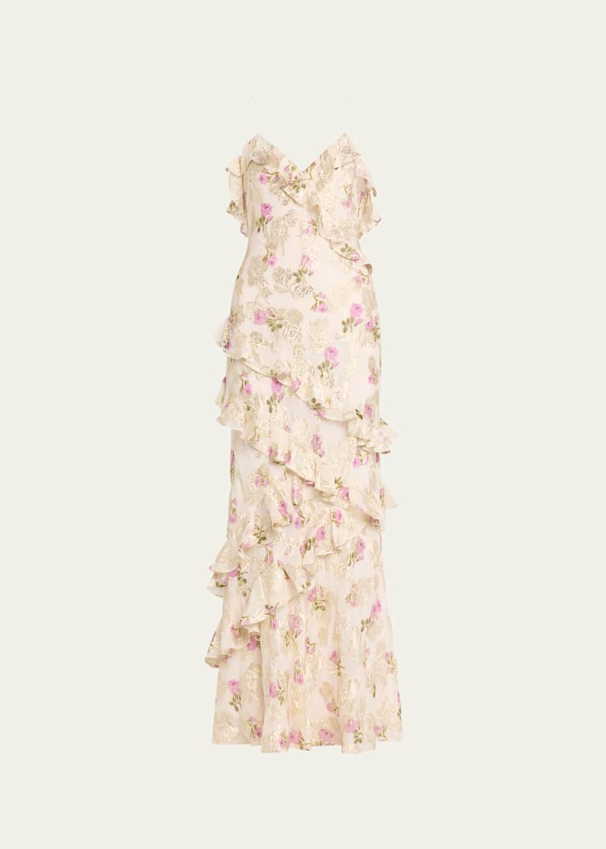 LoveShackFancy Rialto Silk Maxi Dress