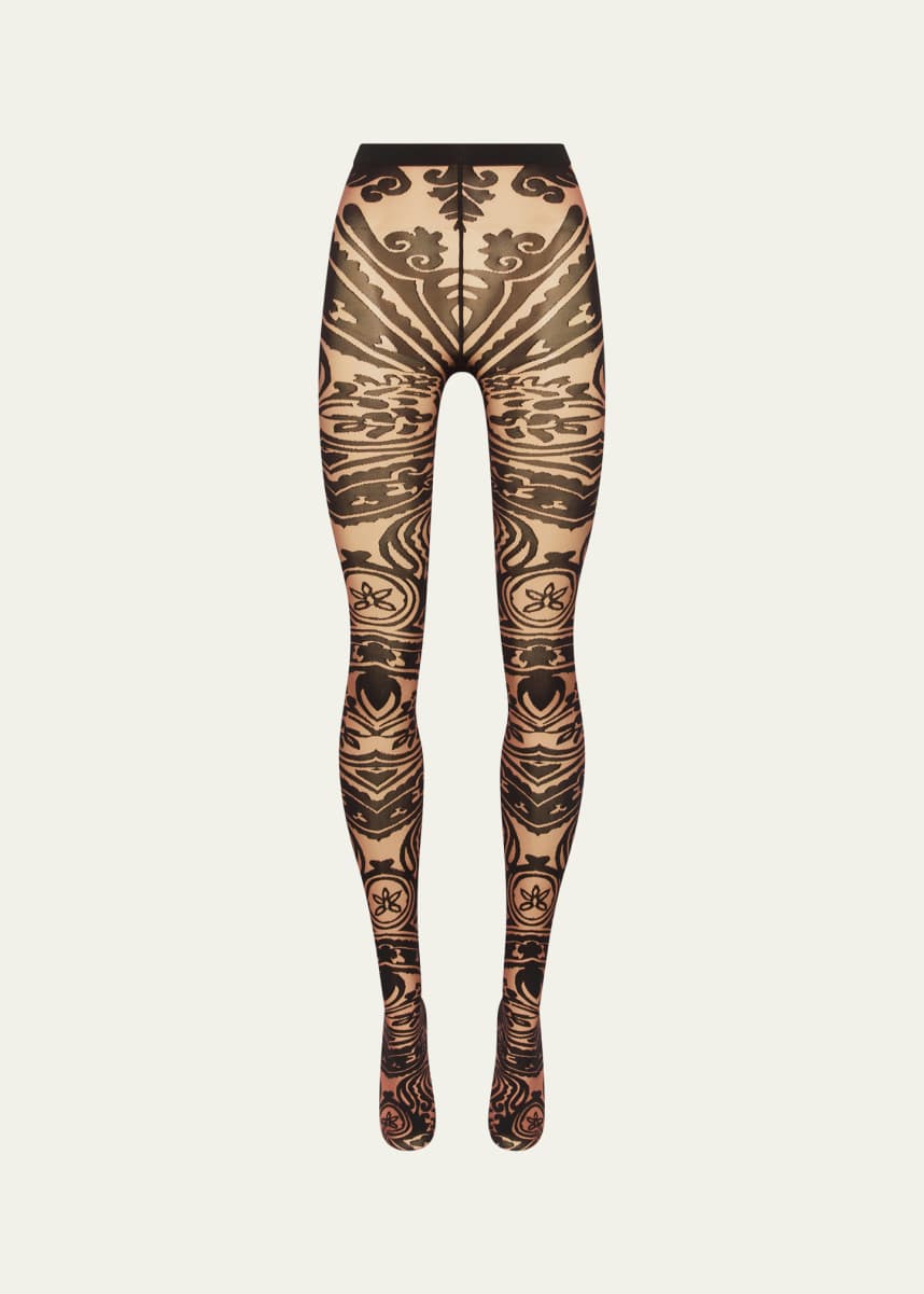 ETRO x Wolford Etro Tattoo-Effect Tights