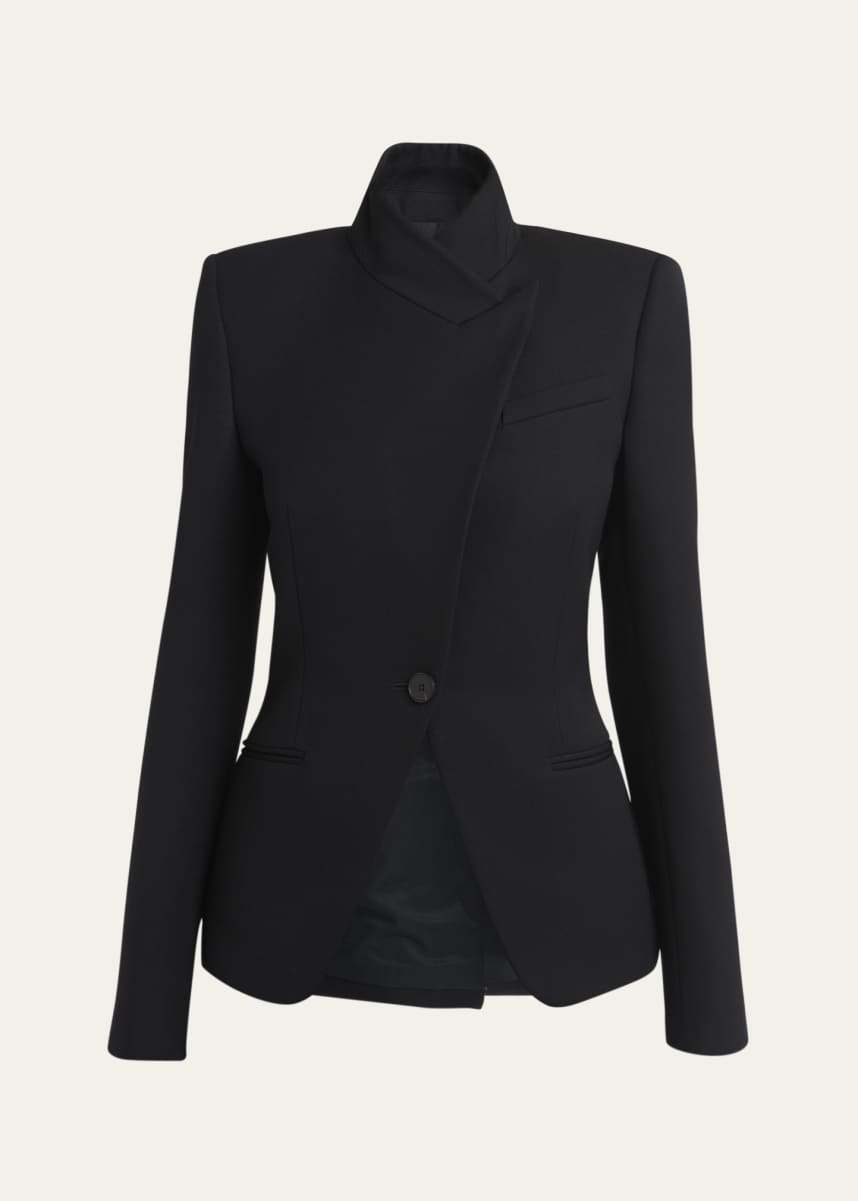 McQueen Structured Fitted Wool Blazer