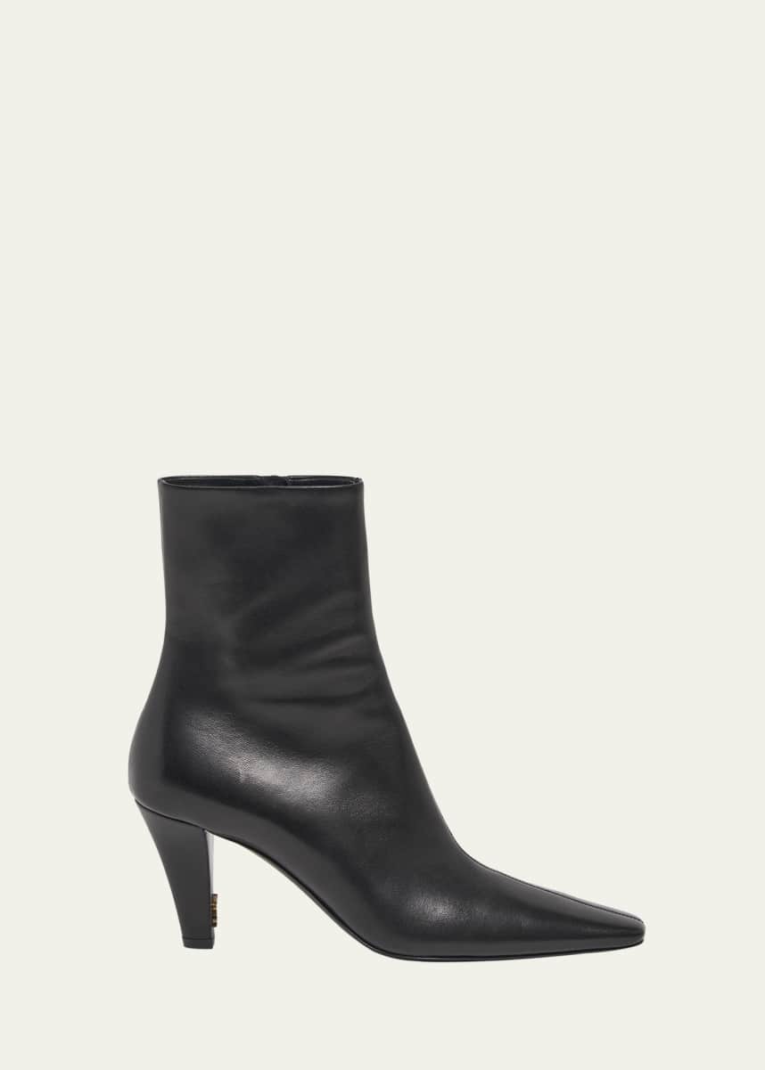 Saint Laurent Jill Calfskin Ankle Booties