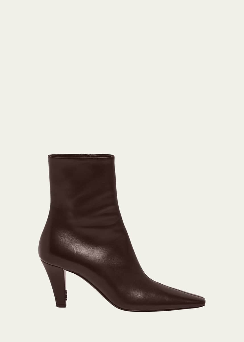 Saint Laurent Jill Calfskin Ankle Booties