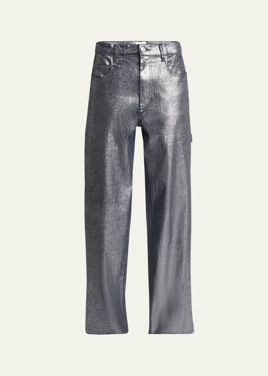 Etoile Isabel Marant Cover Metallic Coated Jeans