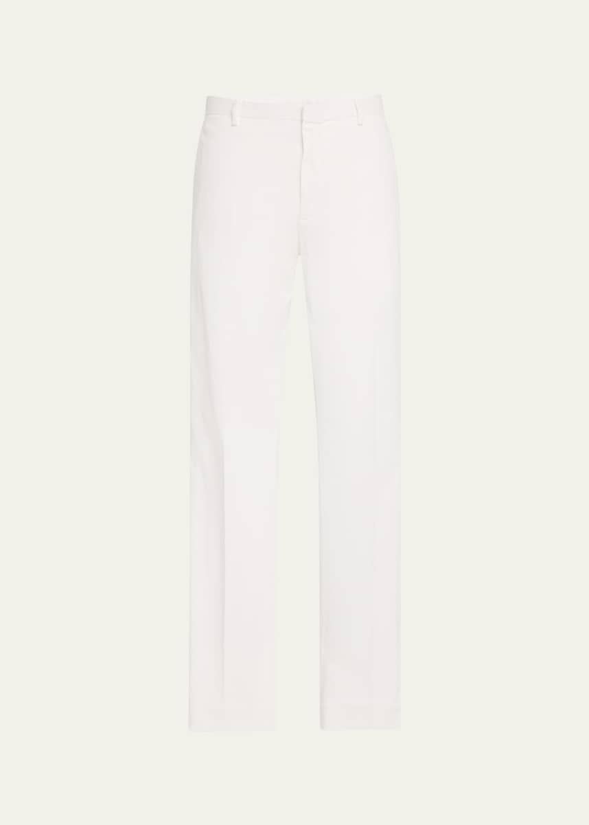 ZEGNA Men's Premium Cotton Flat-Front Pants