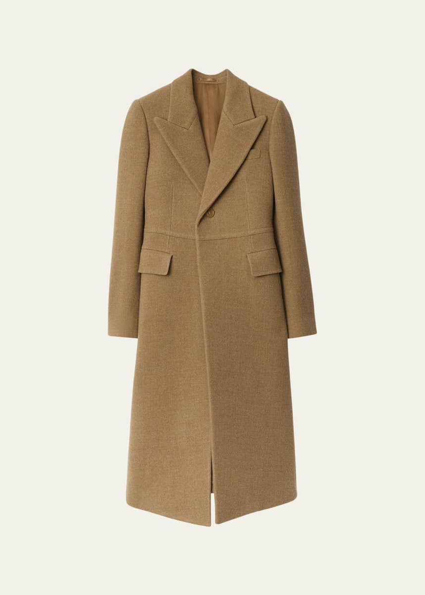 Burberry Tailored Wool Silk Melange Coat