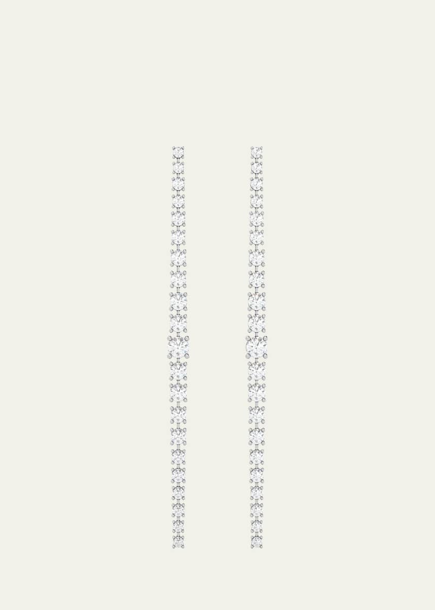 HauteCarat 18K Graduated Lab Grown Diamond Drop Earrings
