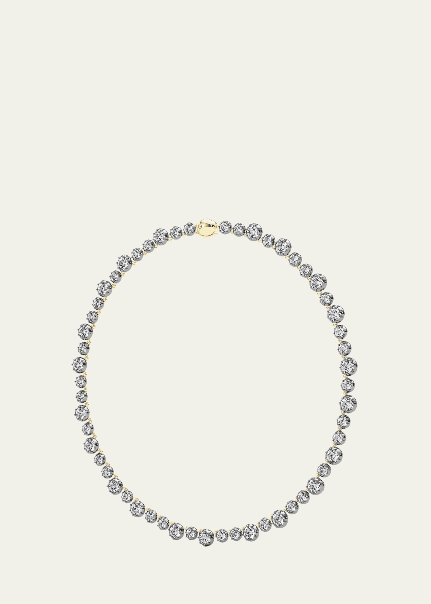 HauteCarat 18K Georgian Cut Lab Grown Diamond Necklace