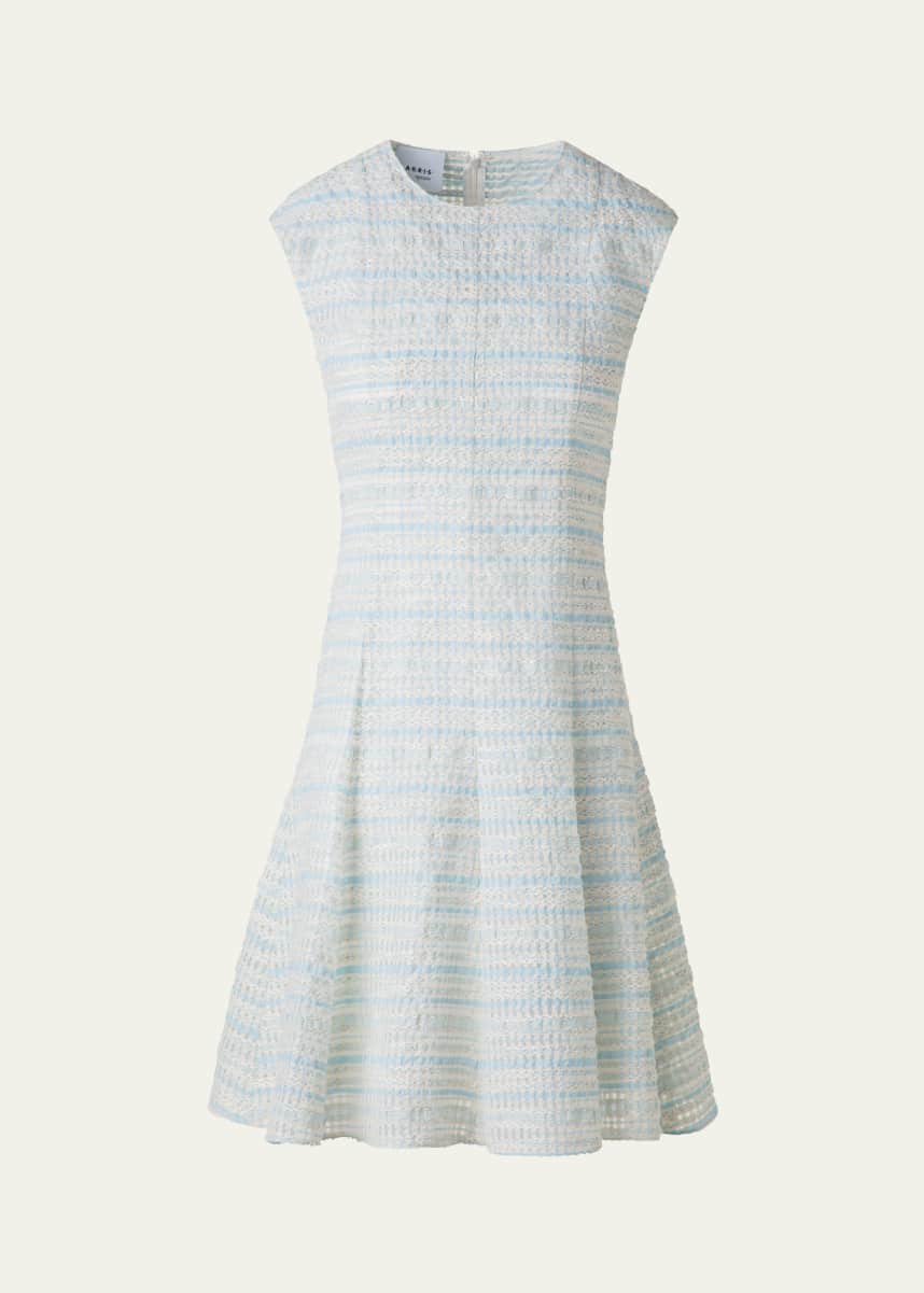 Akris punto Tweed Fit-Flare Mini Dress