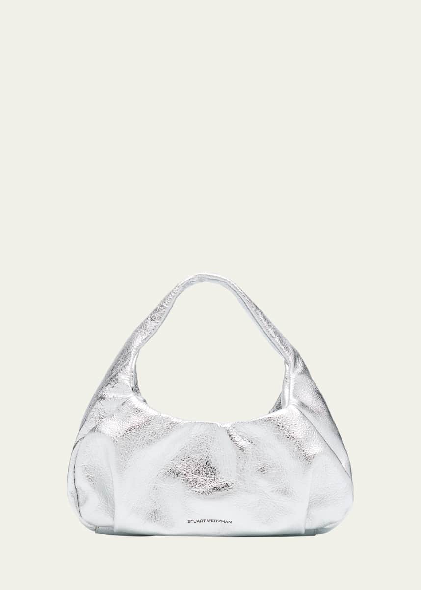 Stuart Weitzman The Moda Mini Metallic Leather Hobo Bag