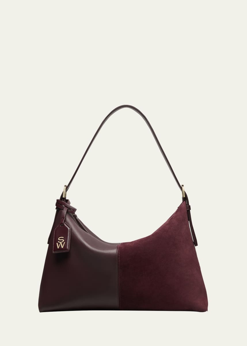 Stuart Weitzman 5050 Suede & Leather Shoulder Bag